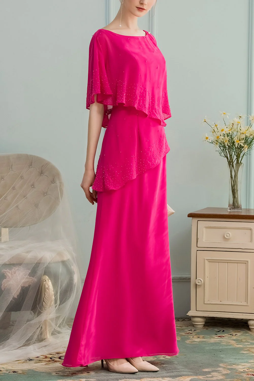 Robe de demoiselle d'honneur avec perlage - Image 5