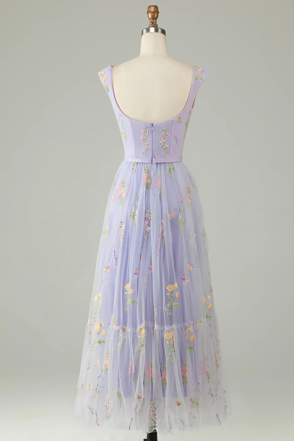 Une ligne Robe de soirée longue noire chérie avec broderie - Image 14