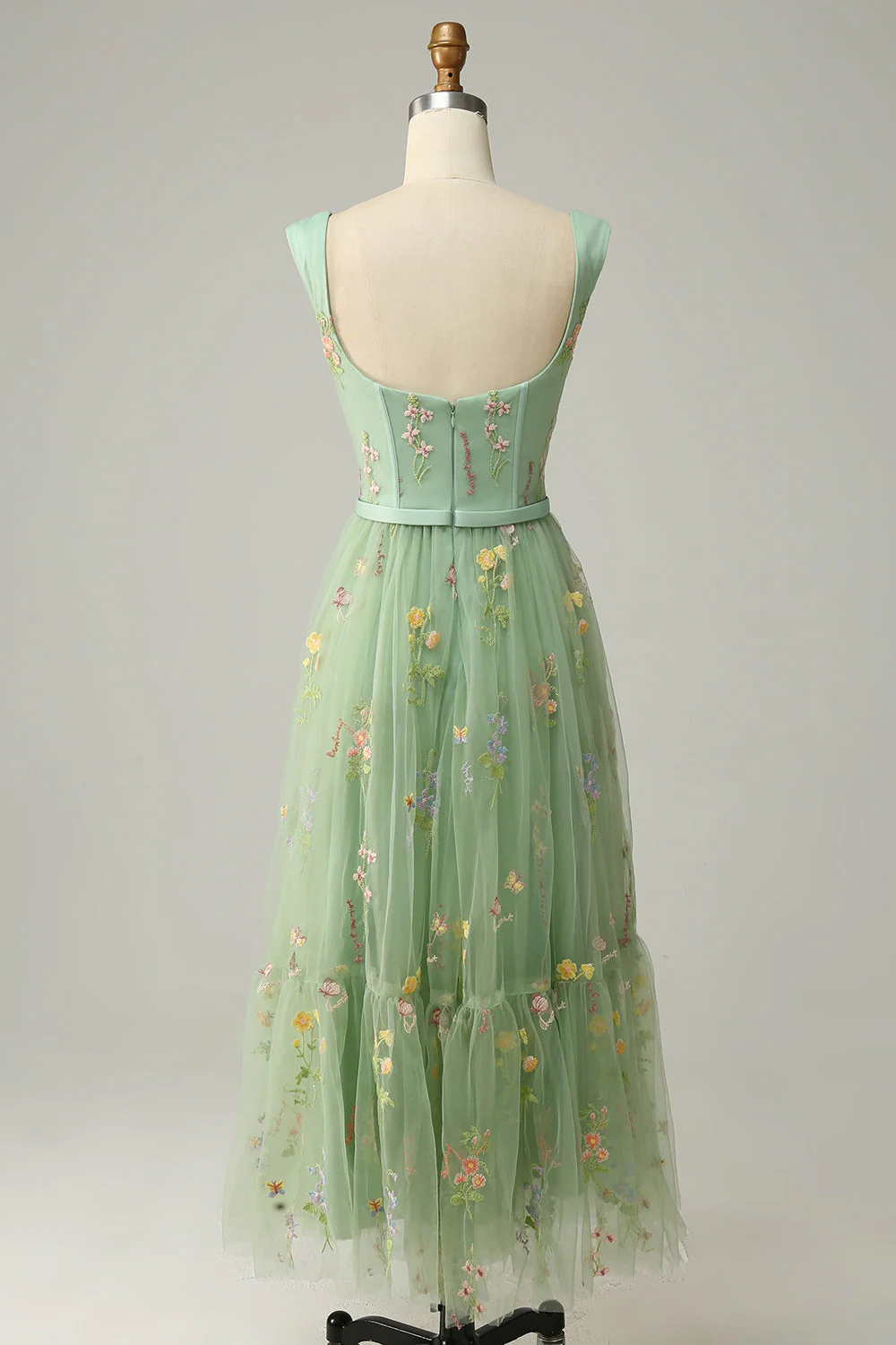 Une ligne Robe de soirée longue noire chérie avec broderie - Image 8