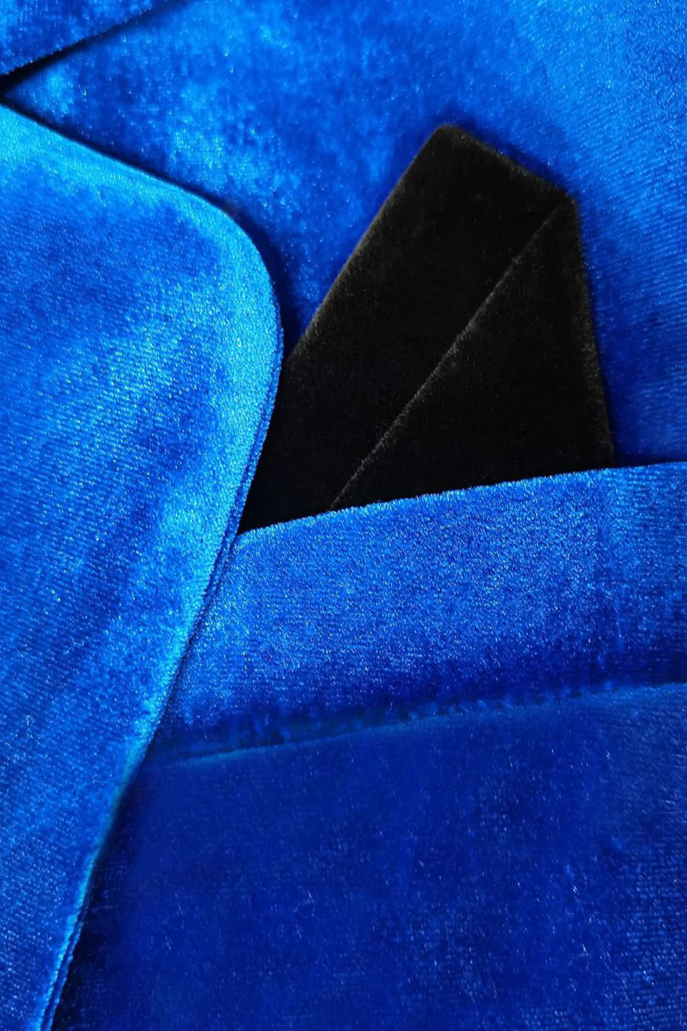 Costume femme en velours bleu roi à bouton unique élégant - Image 7