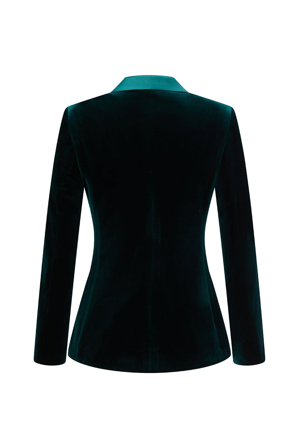Vert foncé pointe revers 2 pièces velours double boutonnage femmes bal costumes - Image 6