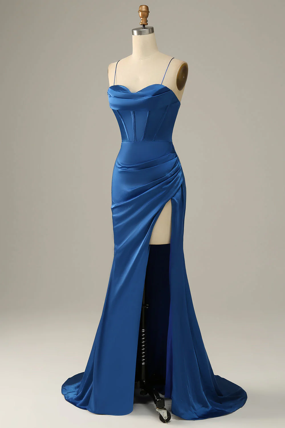 Vert foncé Spaghetti Straps Mermaid Prom Robe - Image 10