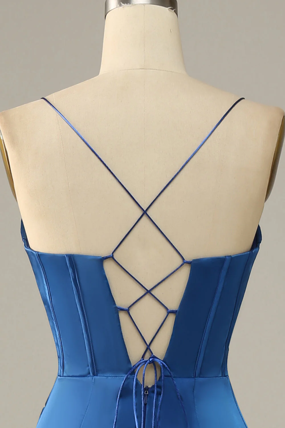 Vert foncé Spaghetti Straps Mermaid Prom Robe - Image 13