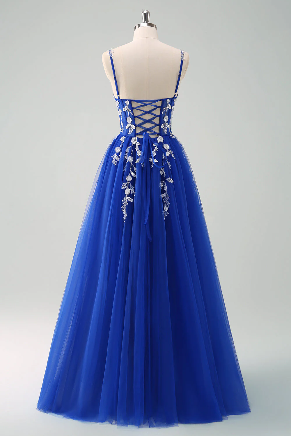 Vert Une ligne Corset Sequin Tulle Robe Longue De Bal Avec Lacets Dans Le Dos - Image 20