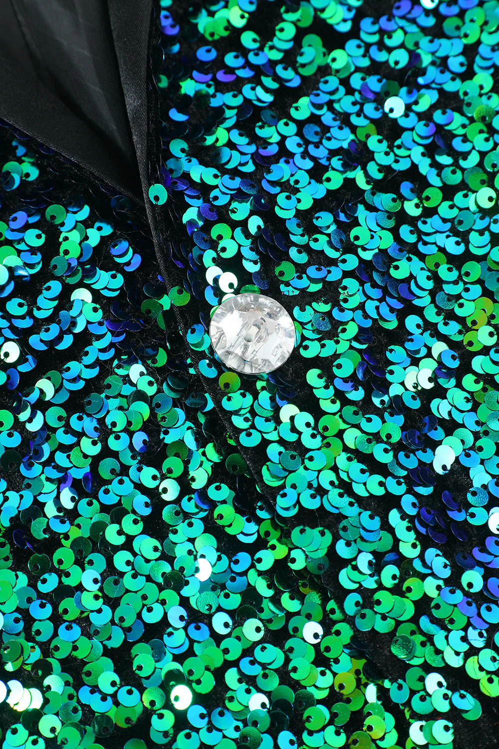 Veste Blazer à paillettes verte pour homme - Image 11