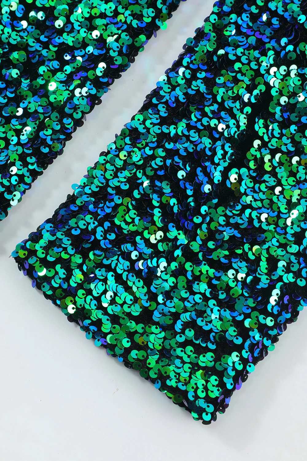 Veste Blazer à paillettes verte pour homme - Image 9