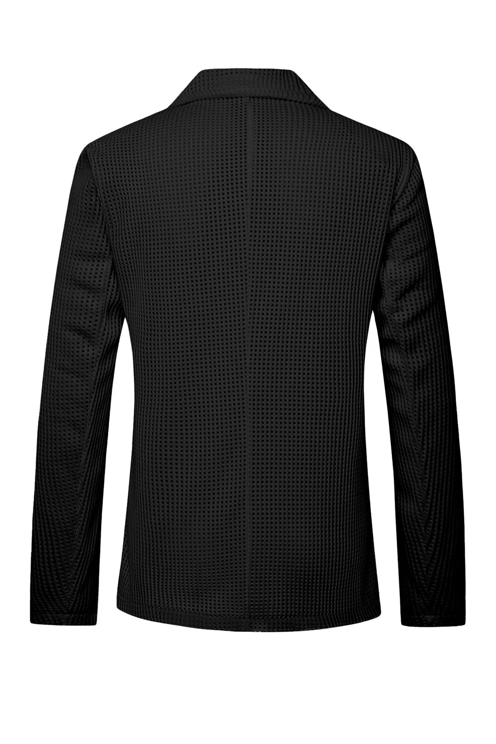 Veste pour hommes à boutonnage simple à revers blanc - Image 6