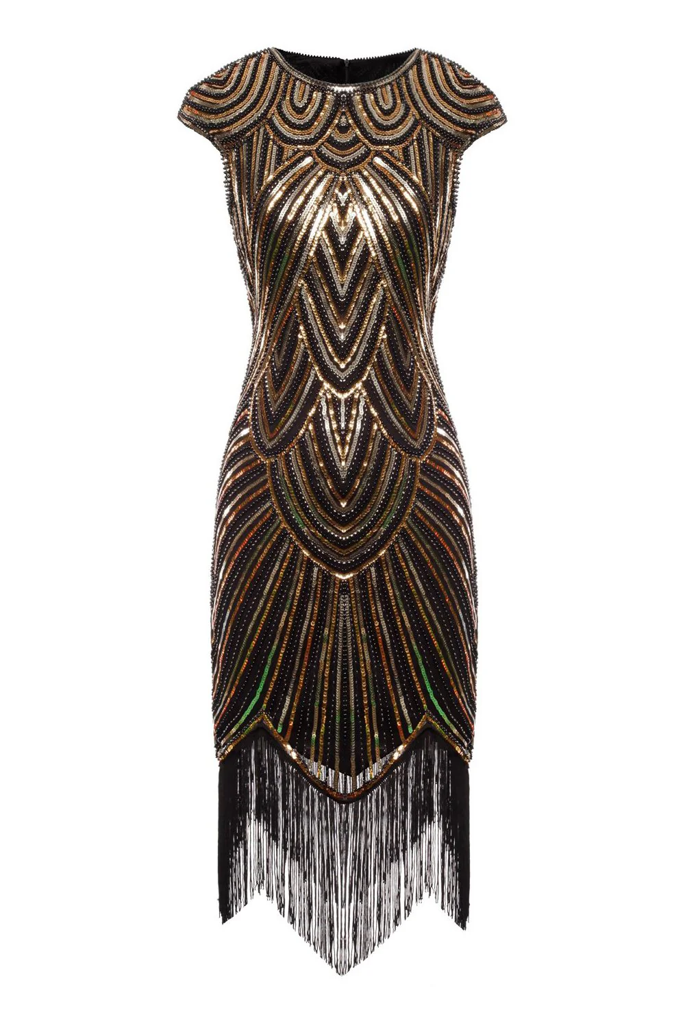 Robe Rouge 1920s Flapper avec Paillettes - Image 6