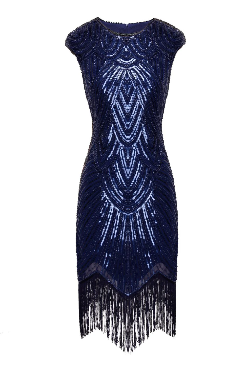 Robe Rouge 1920s Flapper avec Paillettes - Image 7