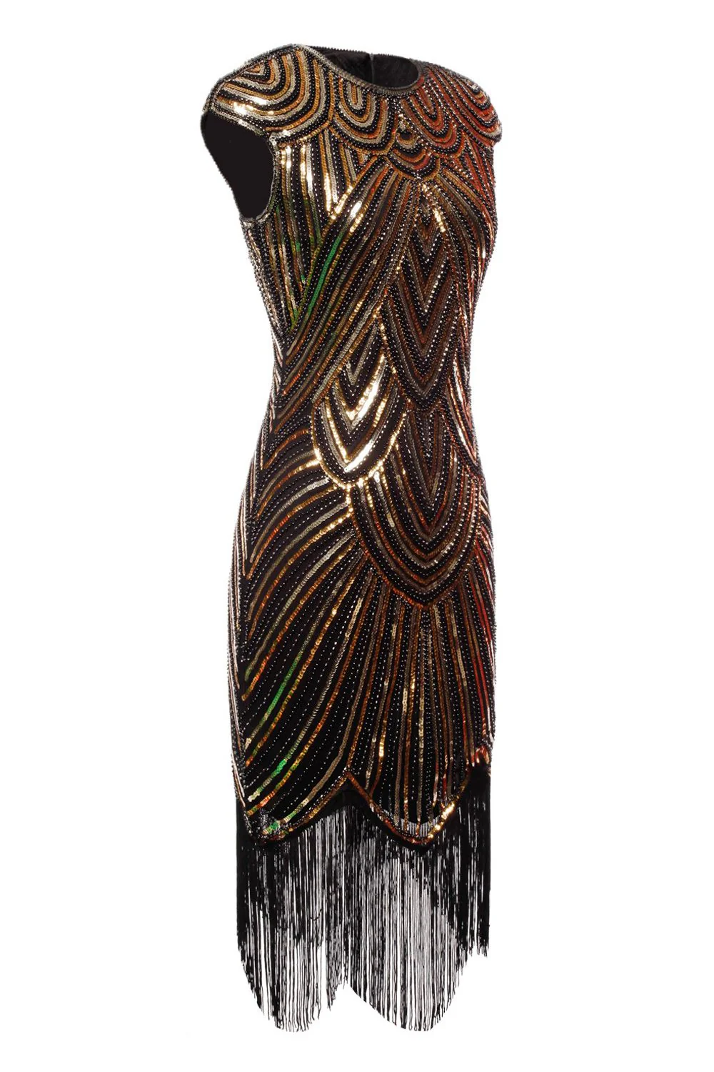 Robe flapper années 1920 à paillettes - Image 3