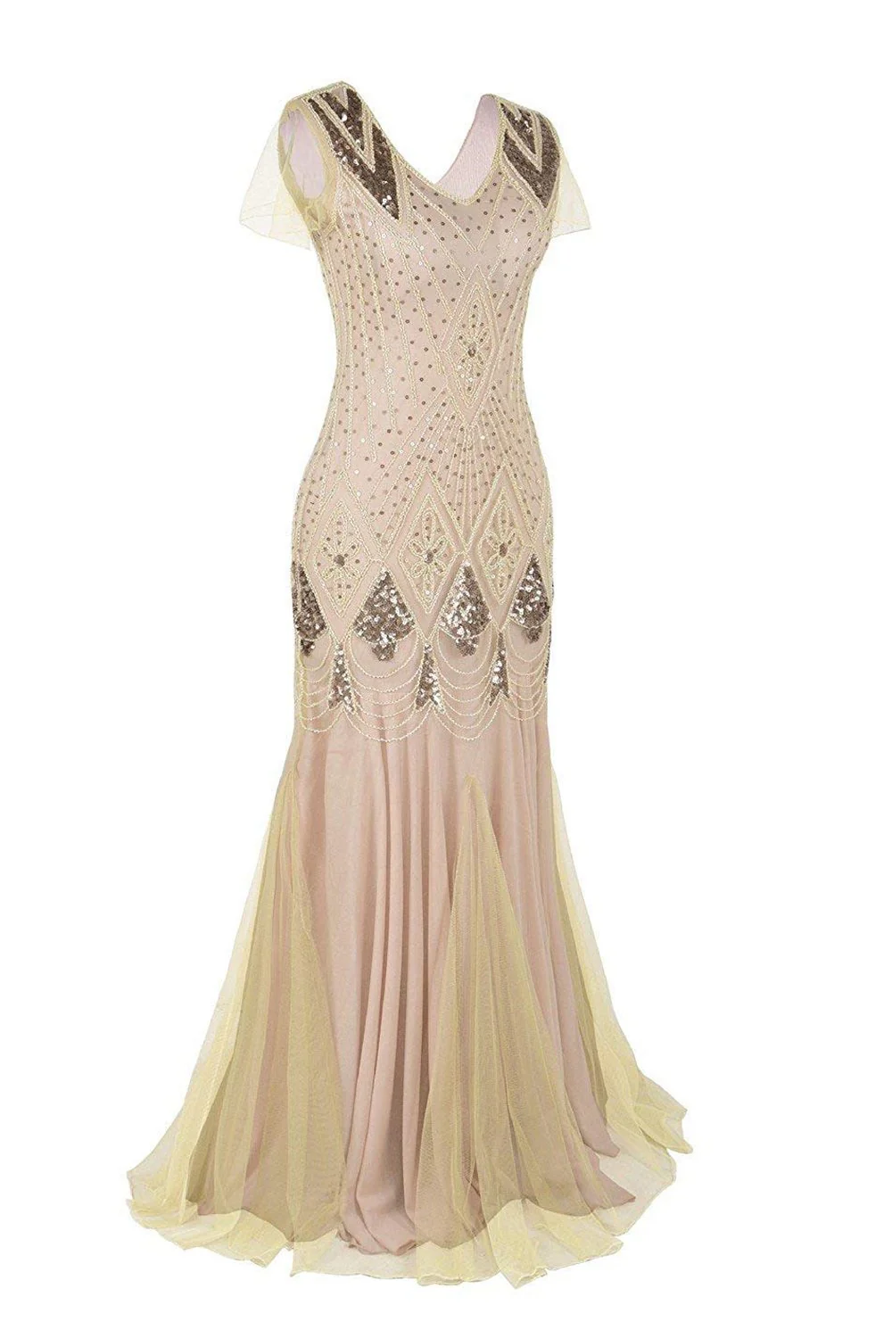 Robe sirène noire années 1920 à paillettes - Image 17